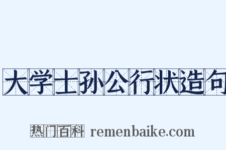 大学士孙公行状造句是什么意思的图片
